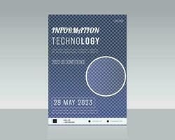 Technology flyer template design vector