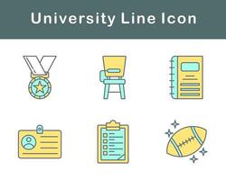 Universidad vector icono conjunto