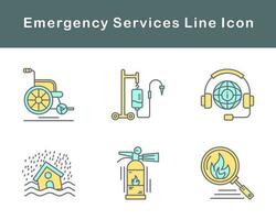 emergencia servicios vector icono conjunto