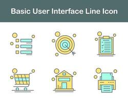 básico usuario interfaz vector icono conjunto