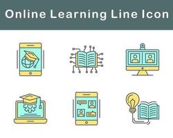 Online Learning Vector Icon Set