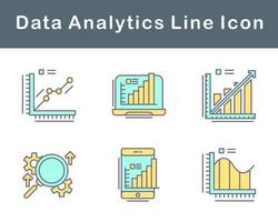 datos analítica vector icono conjunto