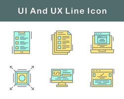 ui y ux vector icono conjunto