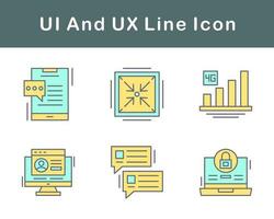 ui y ux vector icono conjunto