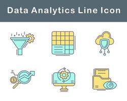 datos analítica vector icono conjunto