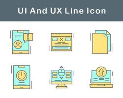 ui y ux vector icono conjunto