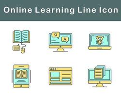 Online Learning Vector Icon Set