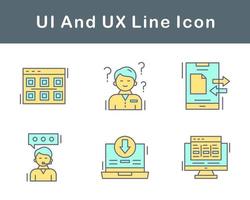 ui y ux vector icono conjunto