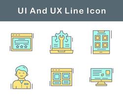 ui y ux vector icono conjunto