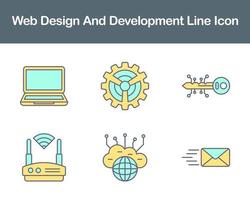 web diseño y desarrollo vector icono conjunto