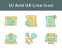 ui y ux vector icono conjunto