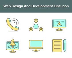 web diseño y desarrollo vector icono conjunto