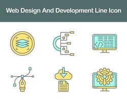 web diseño y desarrollo vector icono conjunto