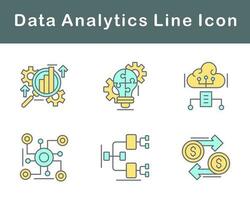 datos analítica vector icono conjunto