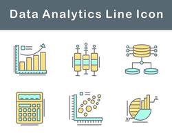 datos analítica vector icono conjunto