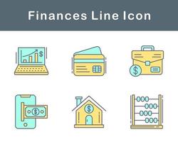 finanzas vector icono conjunto
