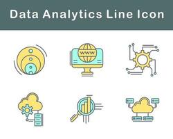 datos analítica vector icono conjunto