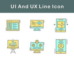 ui y ux vector icono conjunto