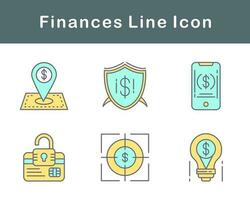 finanzas vector icono conjunto