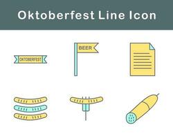 Oktoberfest vector icono conjunto