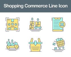 compras comercio vector icono conjunto