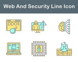 web y seguridad vector icono conjunto