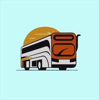 Bus icon set. bus vector icon, bus transport logo on yellow background