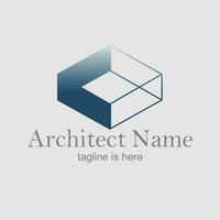 Logo template with simple architect design. Vector Illustrator