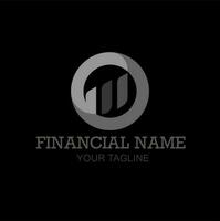 Logo template with simple financial design. Vector Illustrator