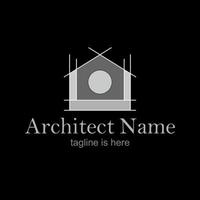 logo modelo con negro antecedentes arquitecto diseño. vector ilustrador