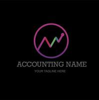 Logo template with simple accounting design. Vector Illustrator