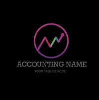 Logo template with simple accounting design. Vector Illustrator