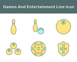 Games And Entertainment Vector Icon Set