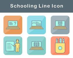 Schooling Vector Icon Set