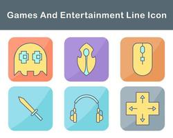 Games And Entertainment Vector Icon Set