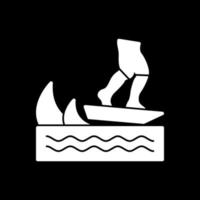 diseño de icono de vector de skurfing