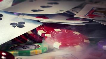 Game Gambling Tools Money Poker Chips and Poker Cards photo