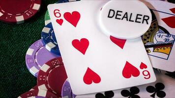 Game Gambling Tools Money Poker Chips and Poker Cards photo