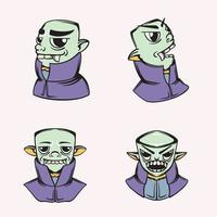 Vampire Illustration Set Vector Asset