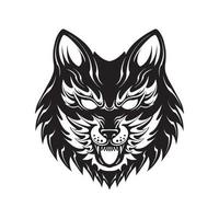 lobo cabeza logo vector activo