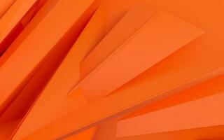 3D orange abstract geometric  background. 3D render illustration. photo