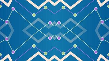 abstract modern circuit board with intersection points on blue background photo