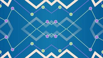 abstract modern circuit board with intersection points on blue background photo