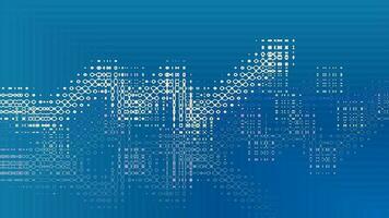 abstract modern circuit board with reflection on blue background photo