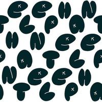 Elephants text lettering. Vector illustration in cartoon flat style isolated on white background.