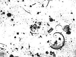 Grunge effect vector background. White and black abstract design with messy dots and scratches. Retro urban texture for overlay or illustration. Distressed and dirty surface with copy space. EPS10.