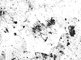 Grunge effect vector background. White and black abstract design with messy dots and scratches. Retro urban texture for overlay or illustration. Distressed and dirty surface with copy space. EPS10.