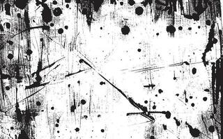Distressed Black and White Grunge Texture Overlay Effect vector