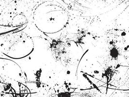 Grunge effect vector background. White and black abstract design with messy dots and scratches. Retro urban texture for overlay or illustration. Distressed and dirty surface with copy space. EPS10.