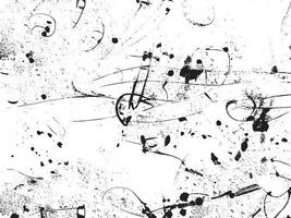 Grunge effect vector background. White and black abstract design with messy dots and scratches. Retro urban texture for overlay or illustration. Distressed and dirty surface with copy space. EPS10.